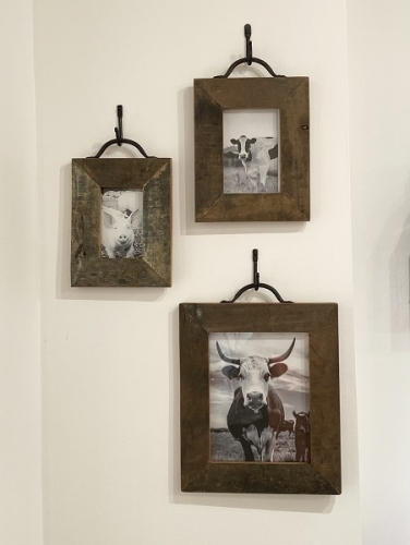 PHOTO FRAMES WITH IRON HANDLE SET OF 3